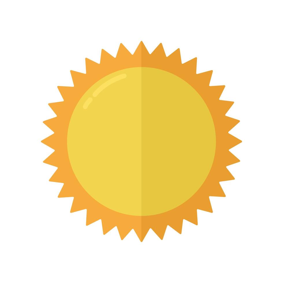 shiny sun on a white background vector
