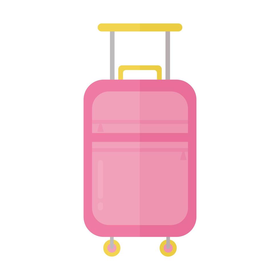 suitcase with a pink color vector