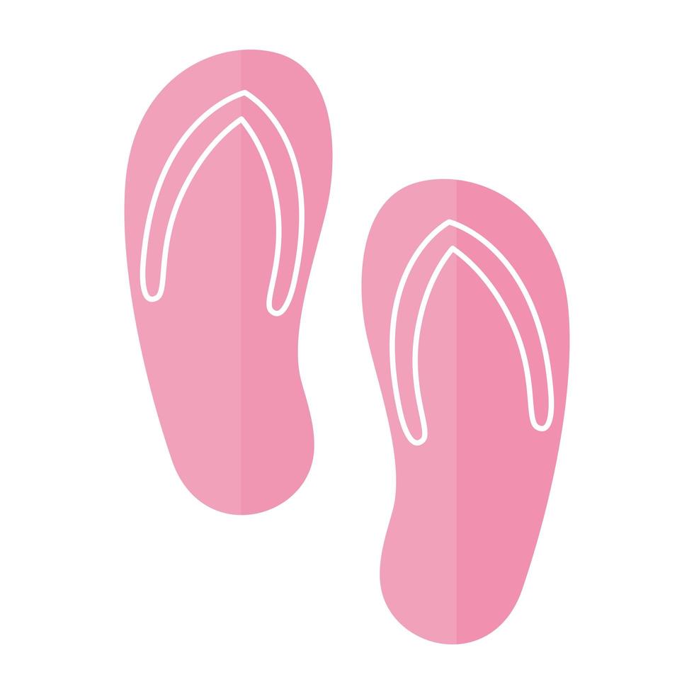 flip flops on a white background vector
