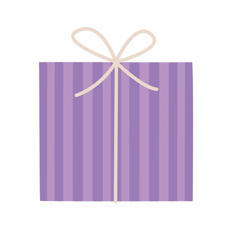 purple gift box icon vector