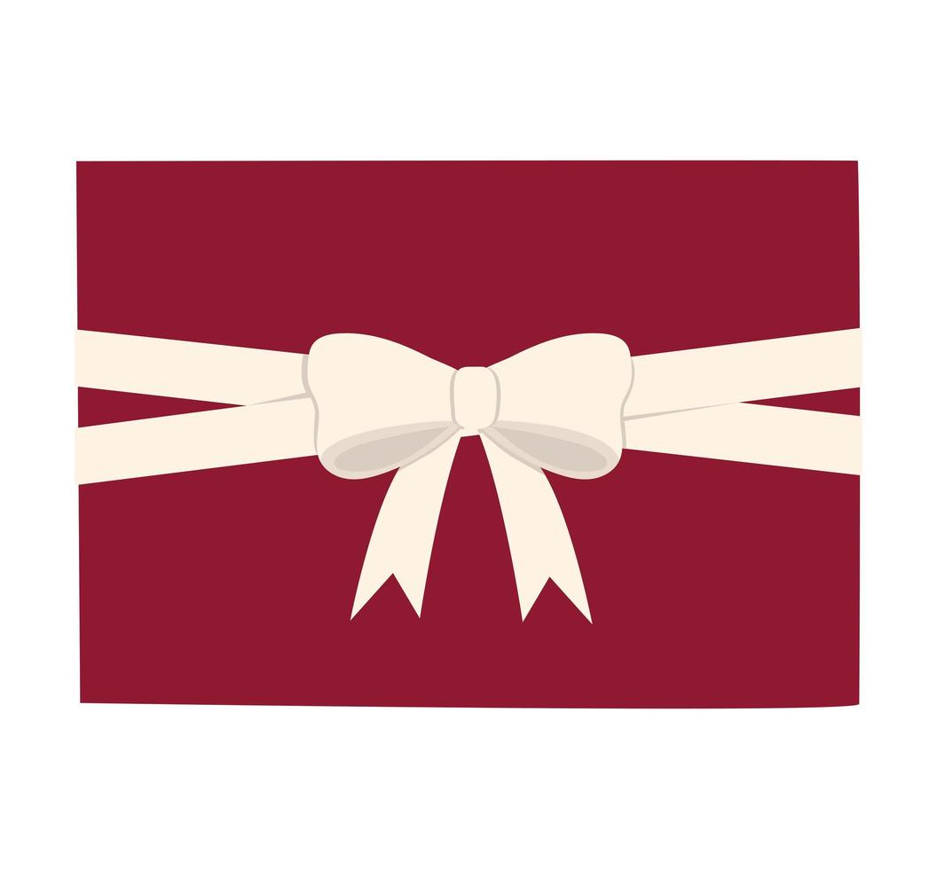 crimson gift box icon vector