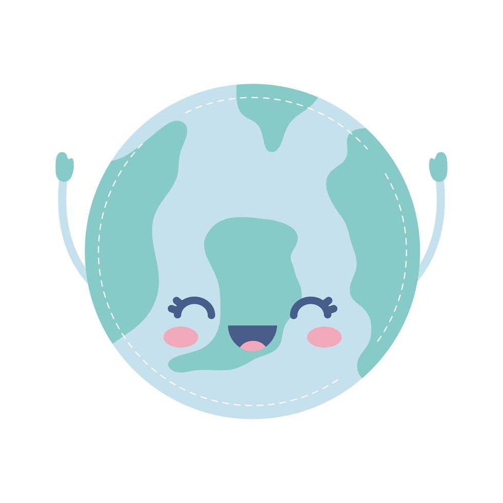 weather icon of an happy world vector