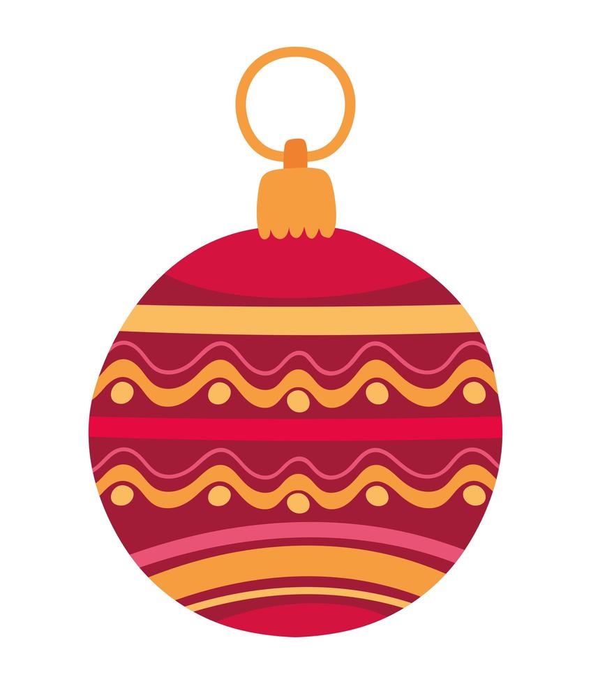 red christmas ball vector