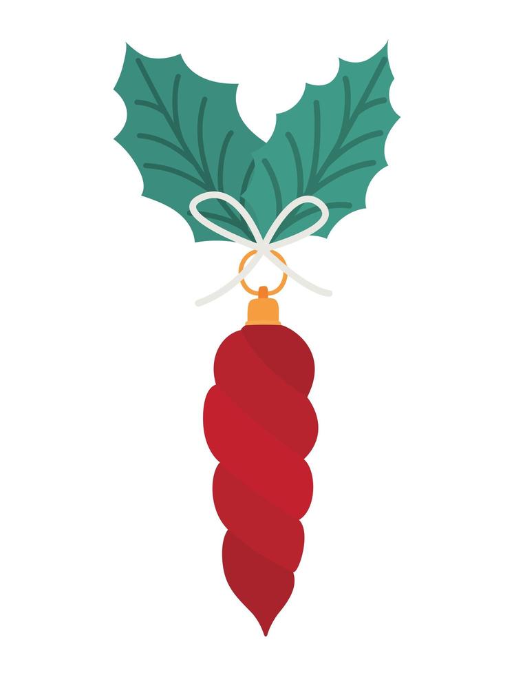 crimson christmas pendant vector