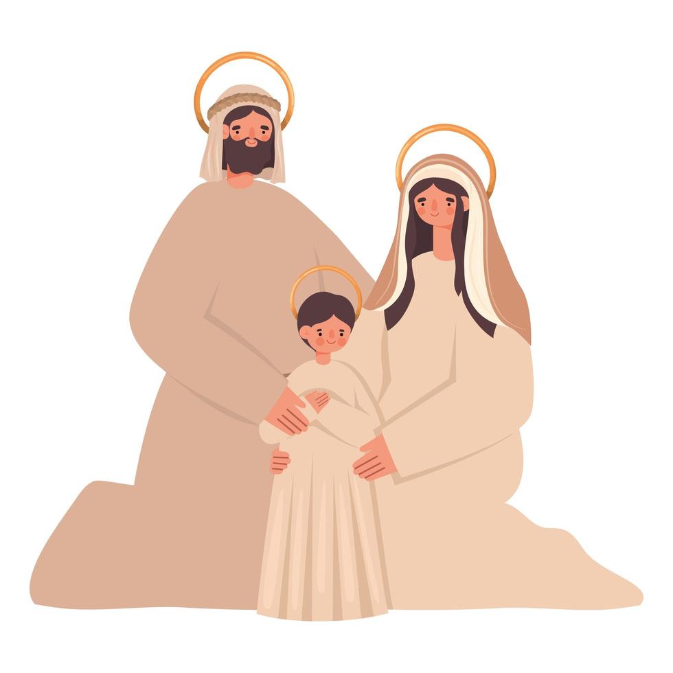 cute holy family vector