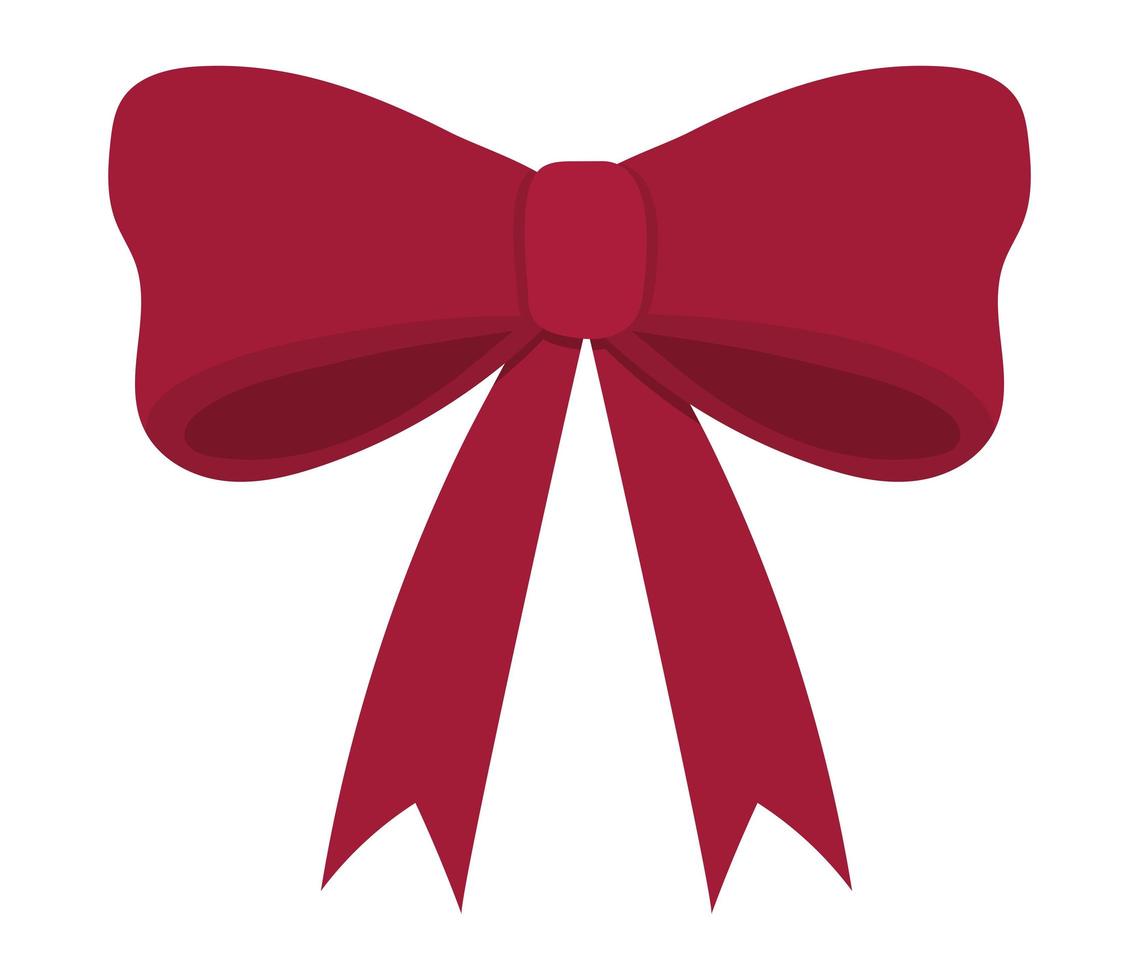 nice crimson bow vector