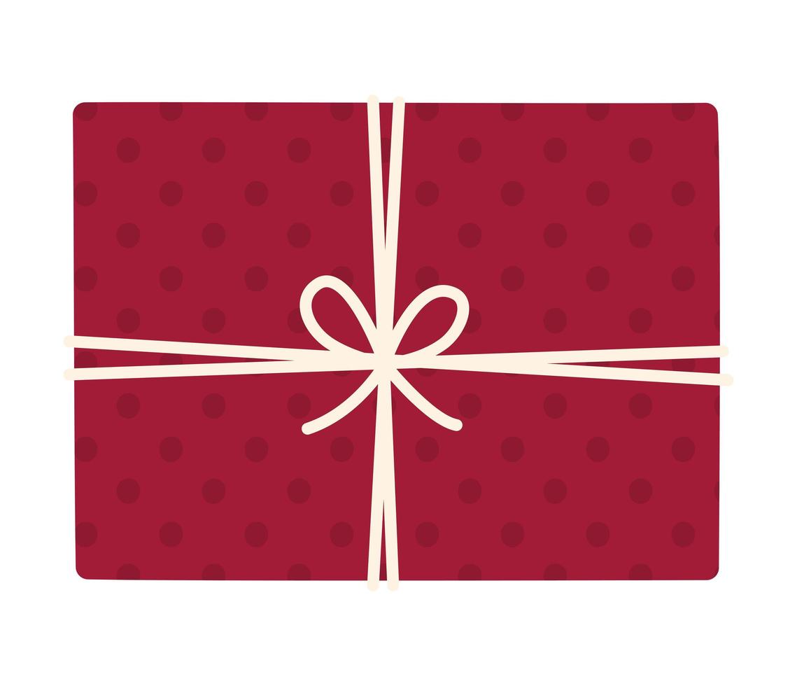 crimson gift box design vector