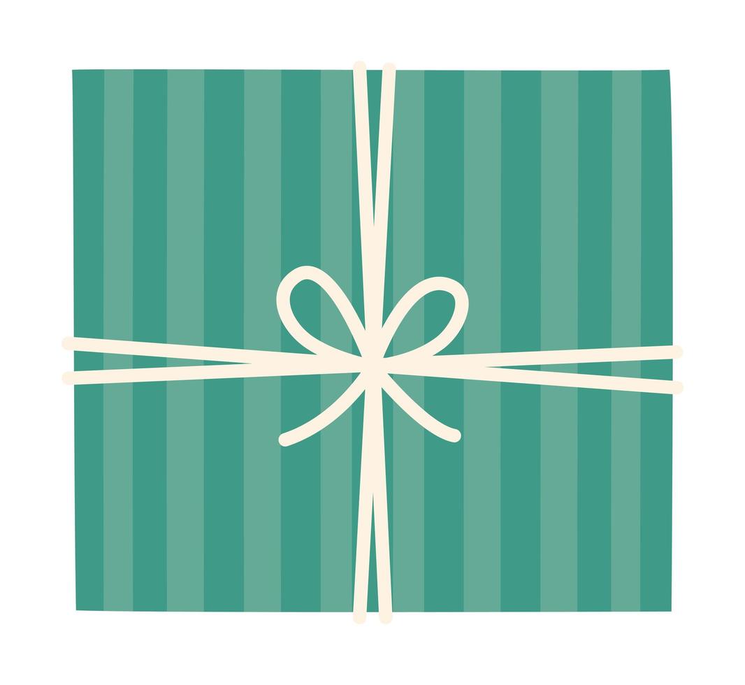 diseño de caja de regalo verde vector