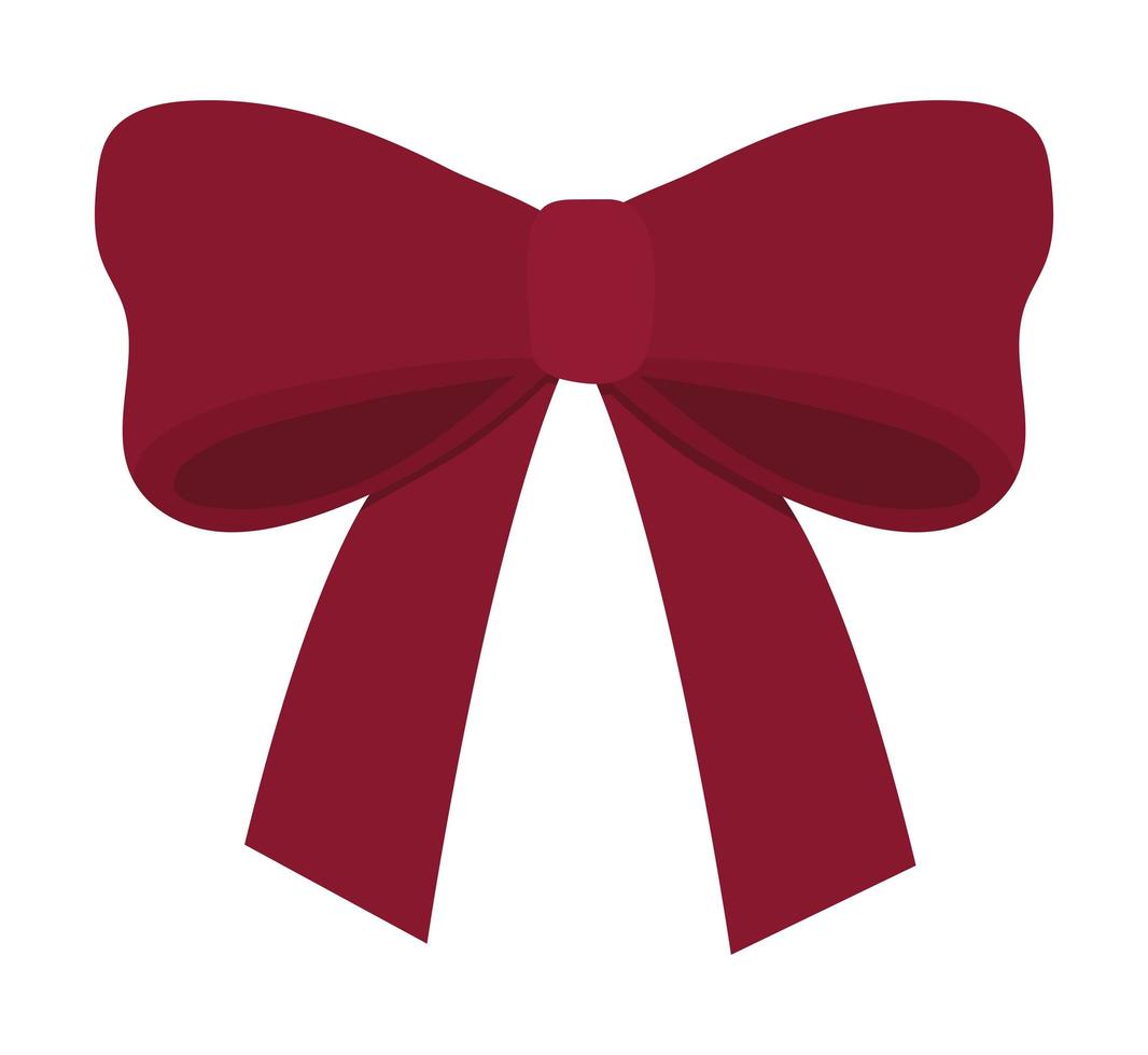 pretty crimson bow vector