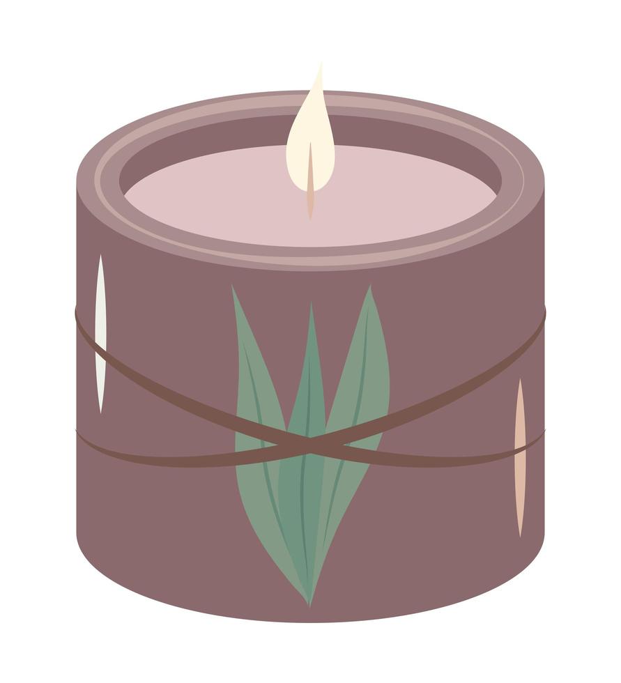 pretty candle icon vector