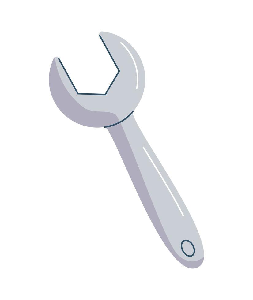 gray wrench icon vector