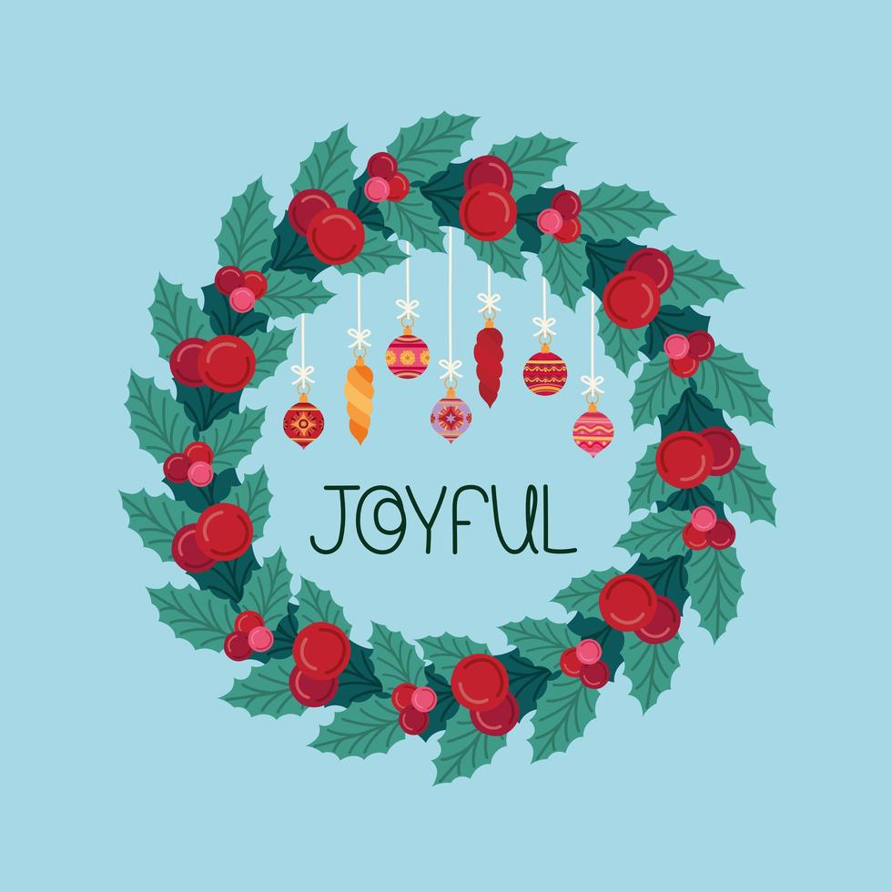 pretty christmas card vector