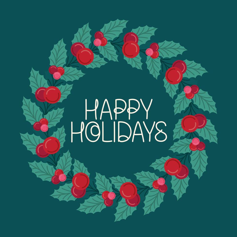 happy holidays card vector