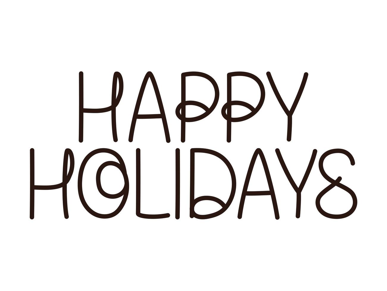 pretty christmas words vector