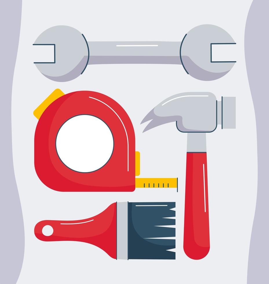 repair tools icons vector