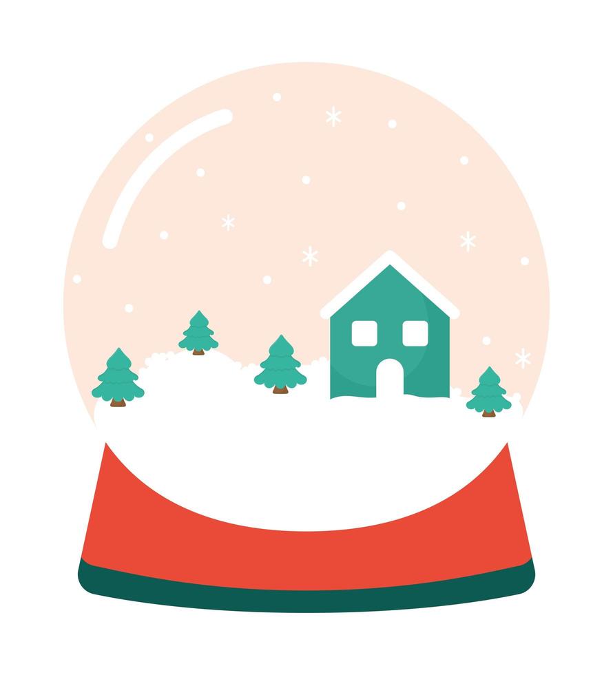 snow globe design vector