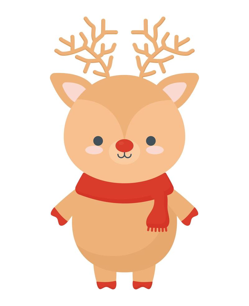 nice christmas reindeer vector