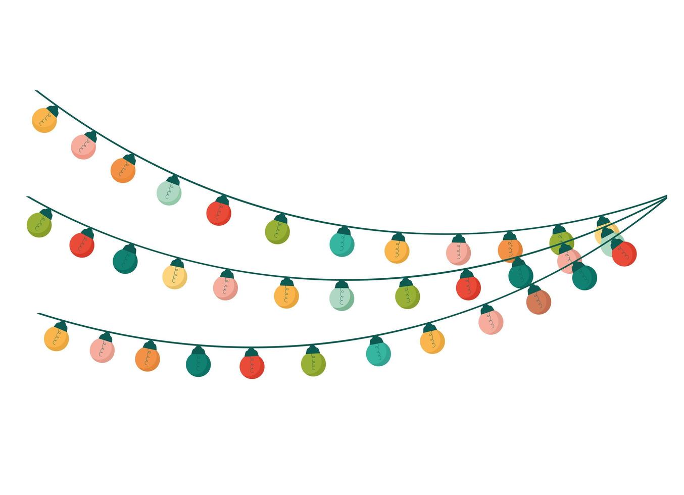 lights garlands decoration 4429363 Vector Art at Vecteezy