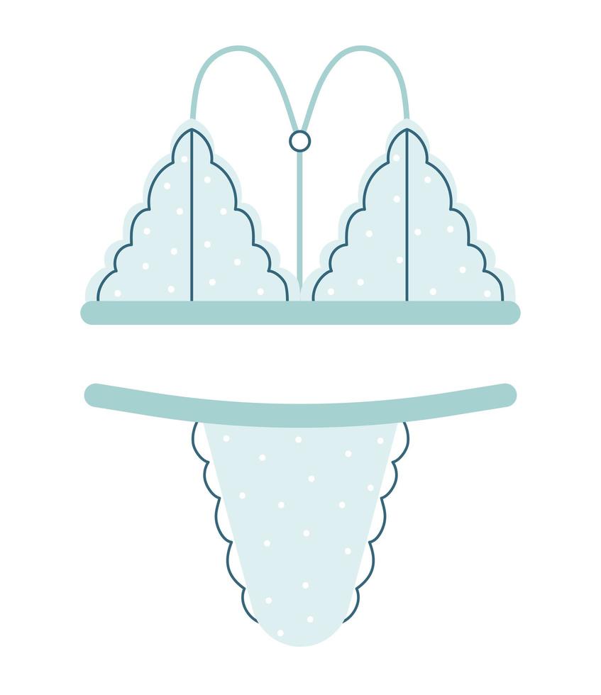 blue lady underwear vector