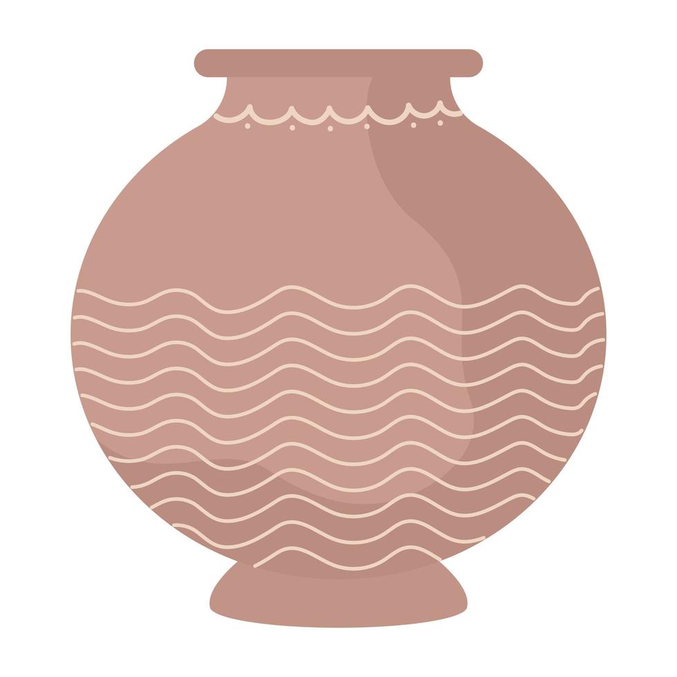 pretty pottery vase vector