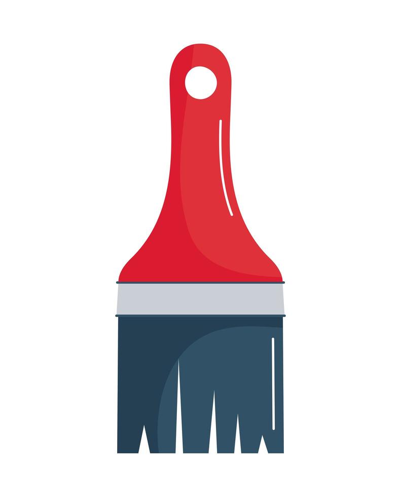 wooden red brush vector