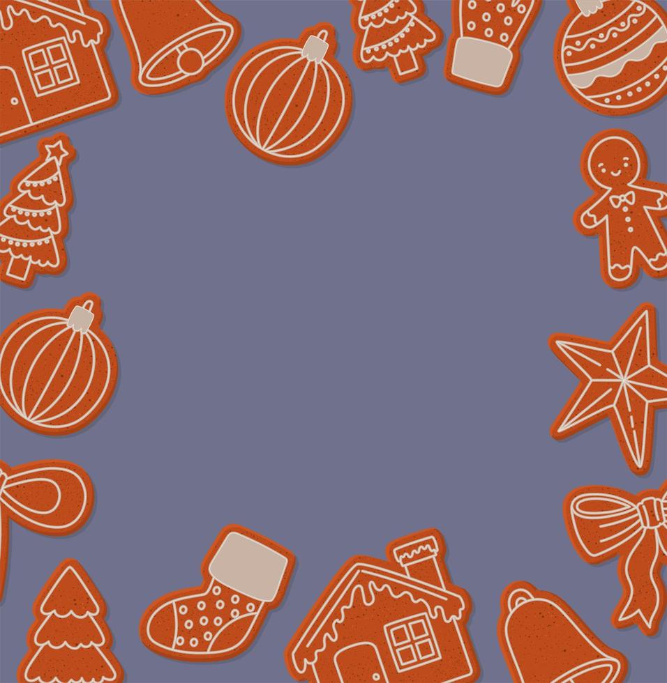 christmas cookies poster vector
