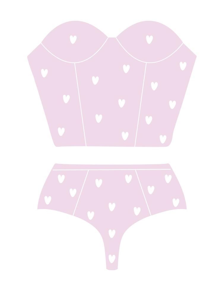 pink woman underwear vector