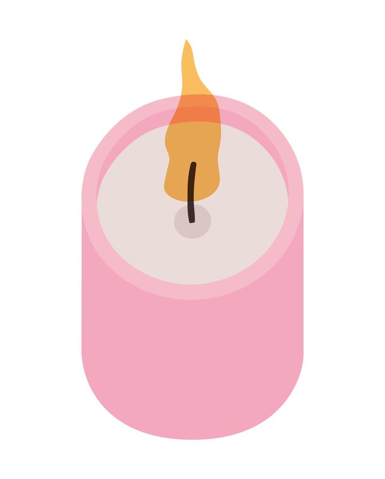 nice pink candle vector