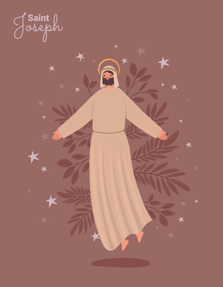 saint josephs card vector