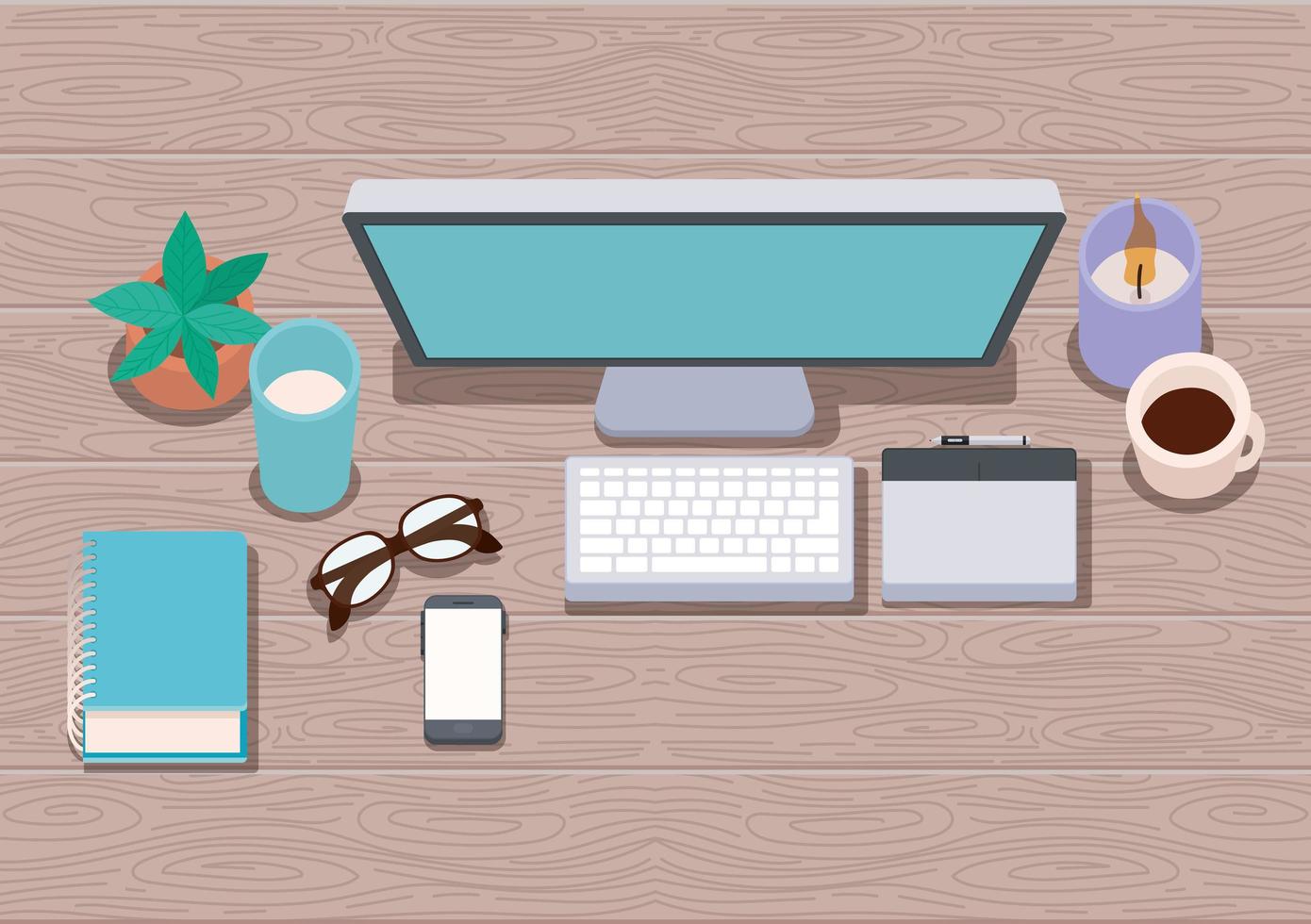 work space poster vector