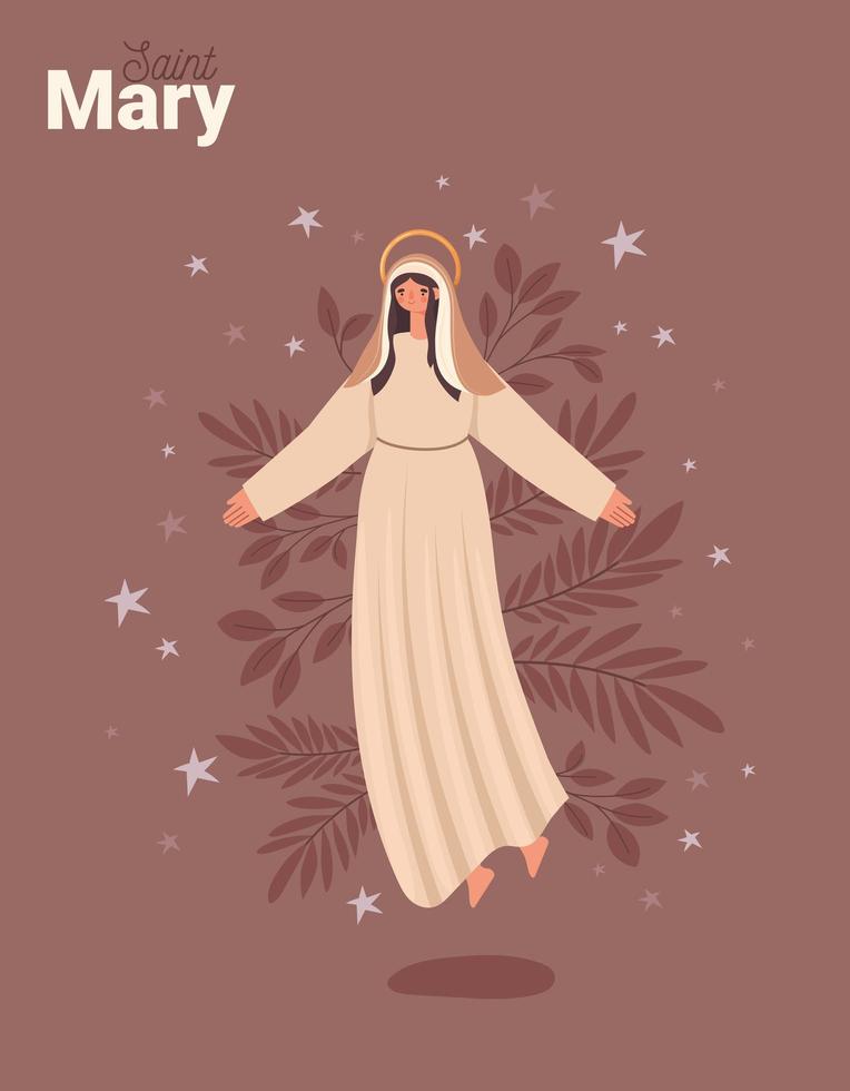 saint mary card vector