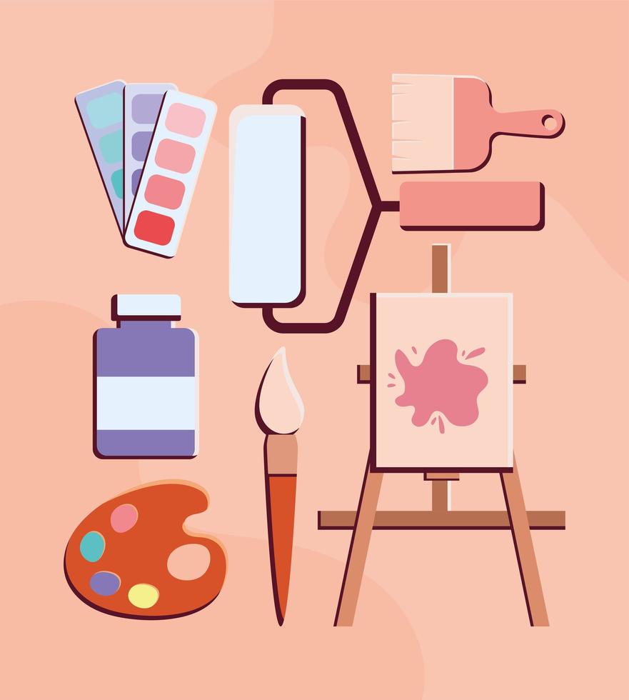 seven art items vector