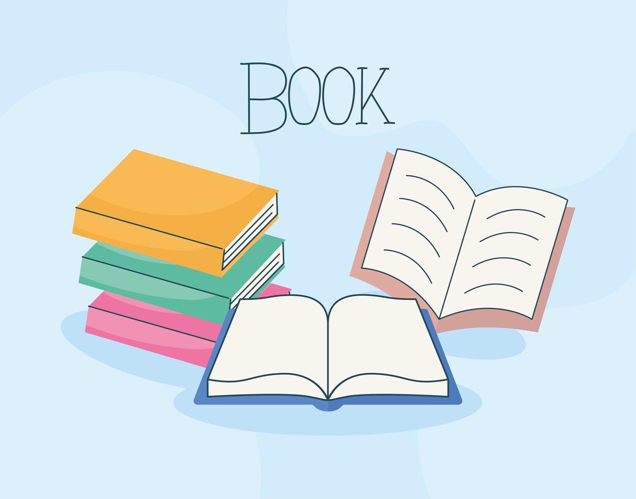 nice book illustration vector