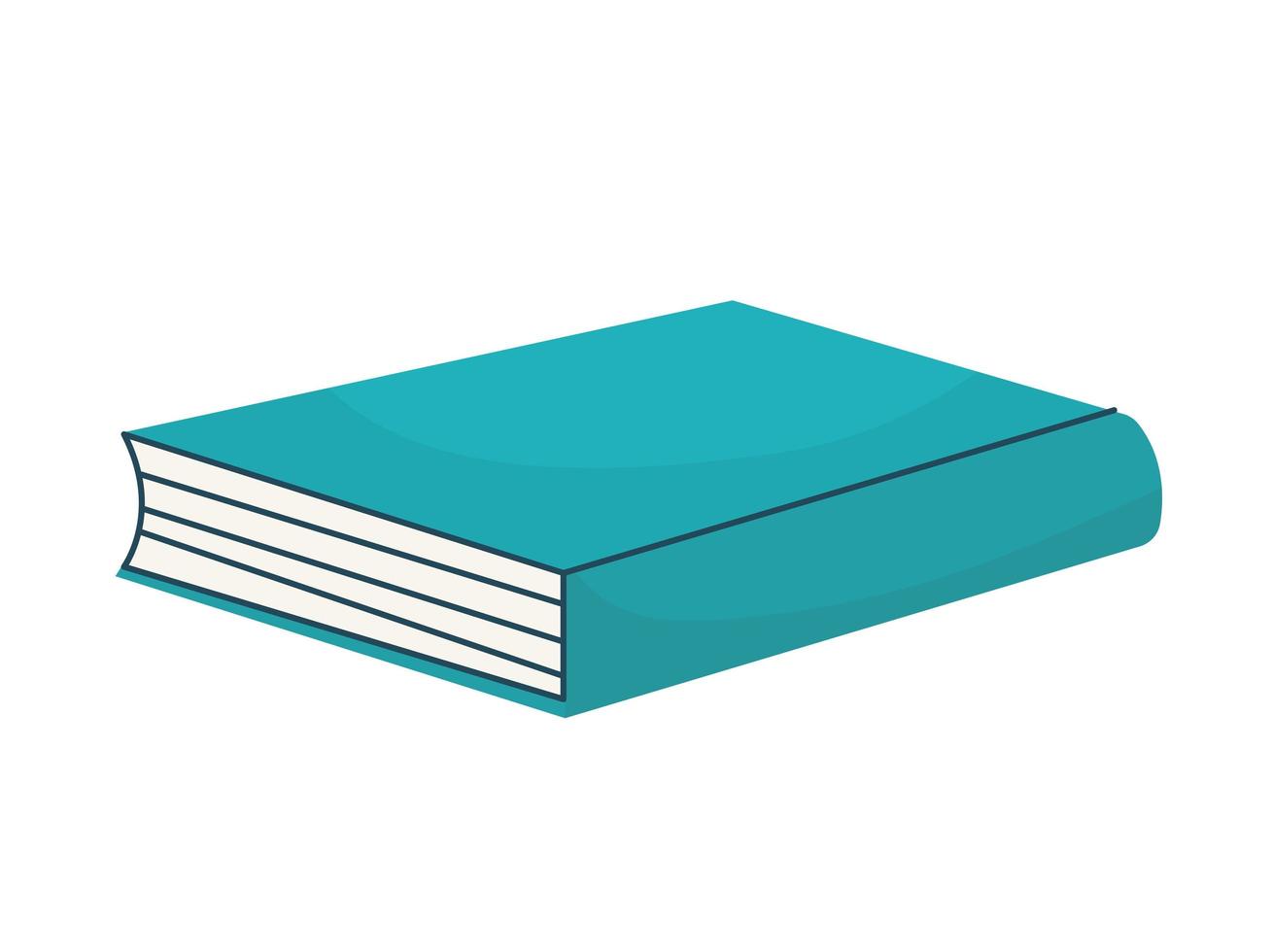 pretty blue book vector