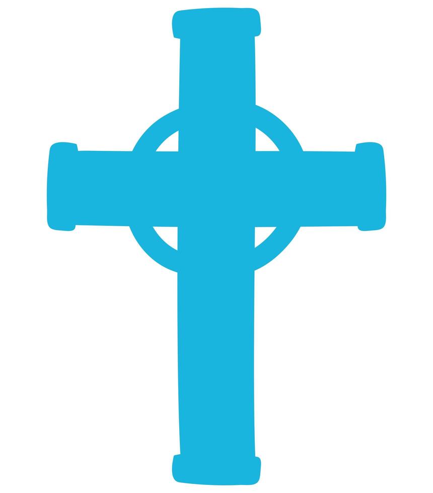 nice blue cross vector