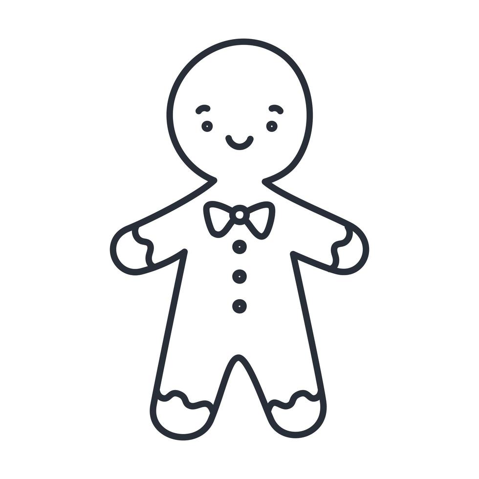 gingerbread man silhouette vector