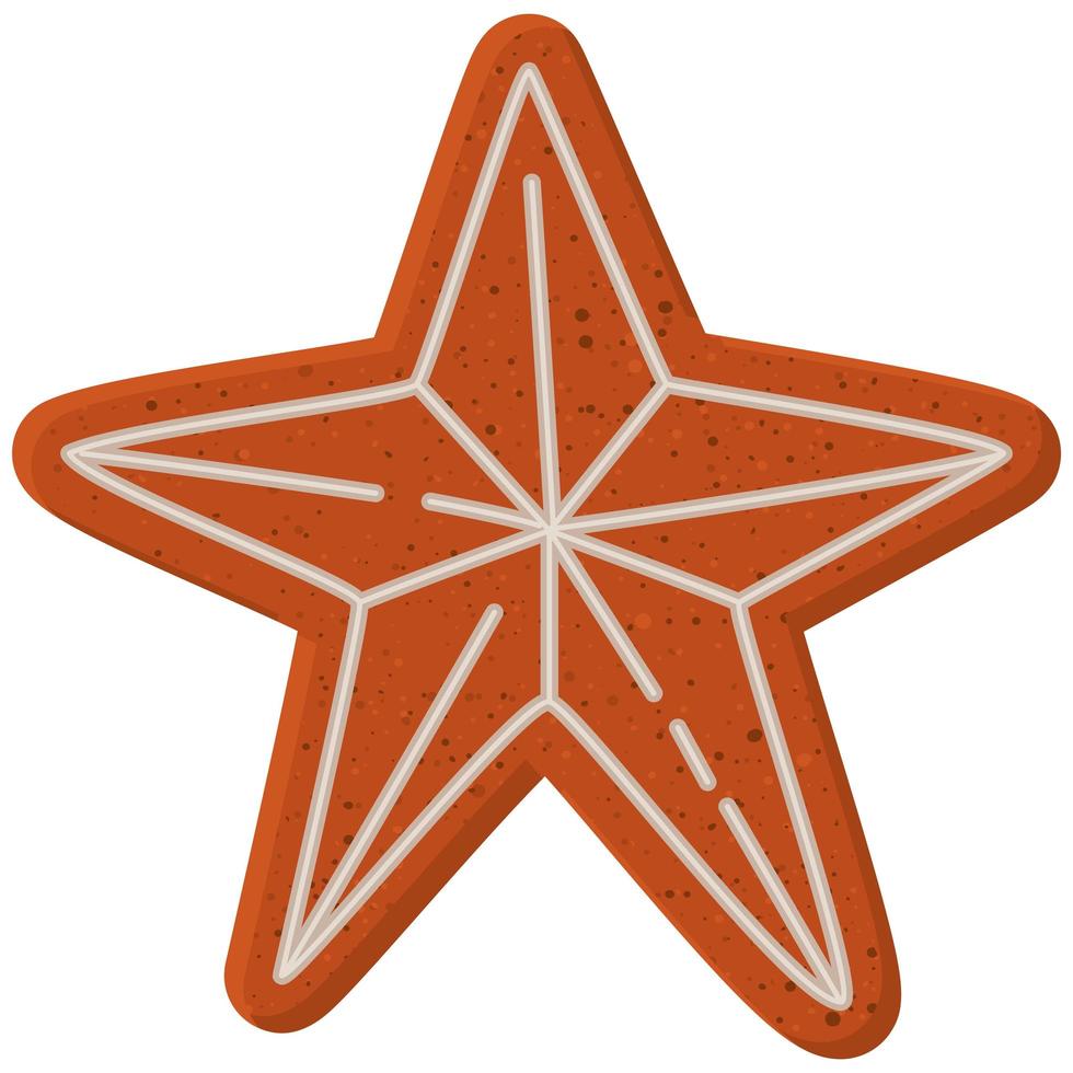 christmas star cookie vector