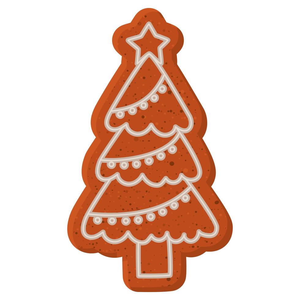 christmas tree cookie vector