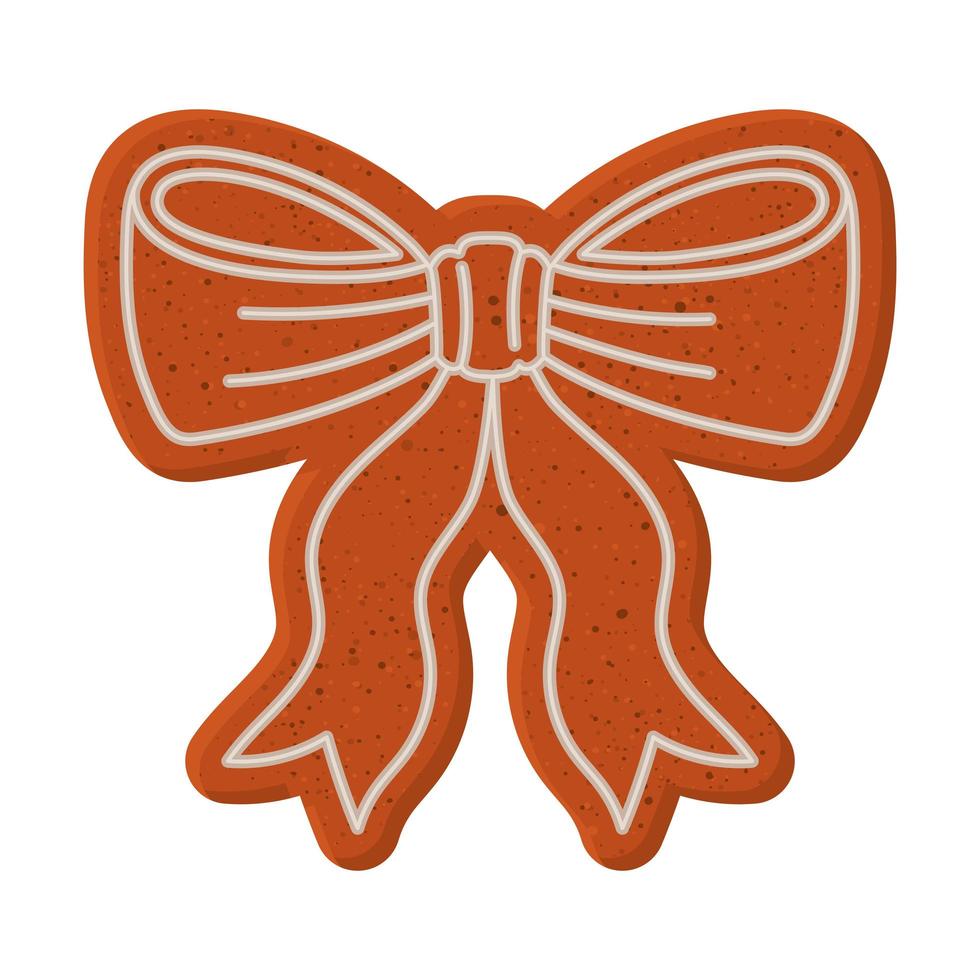 decorative bow cookie vector