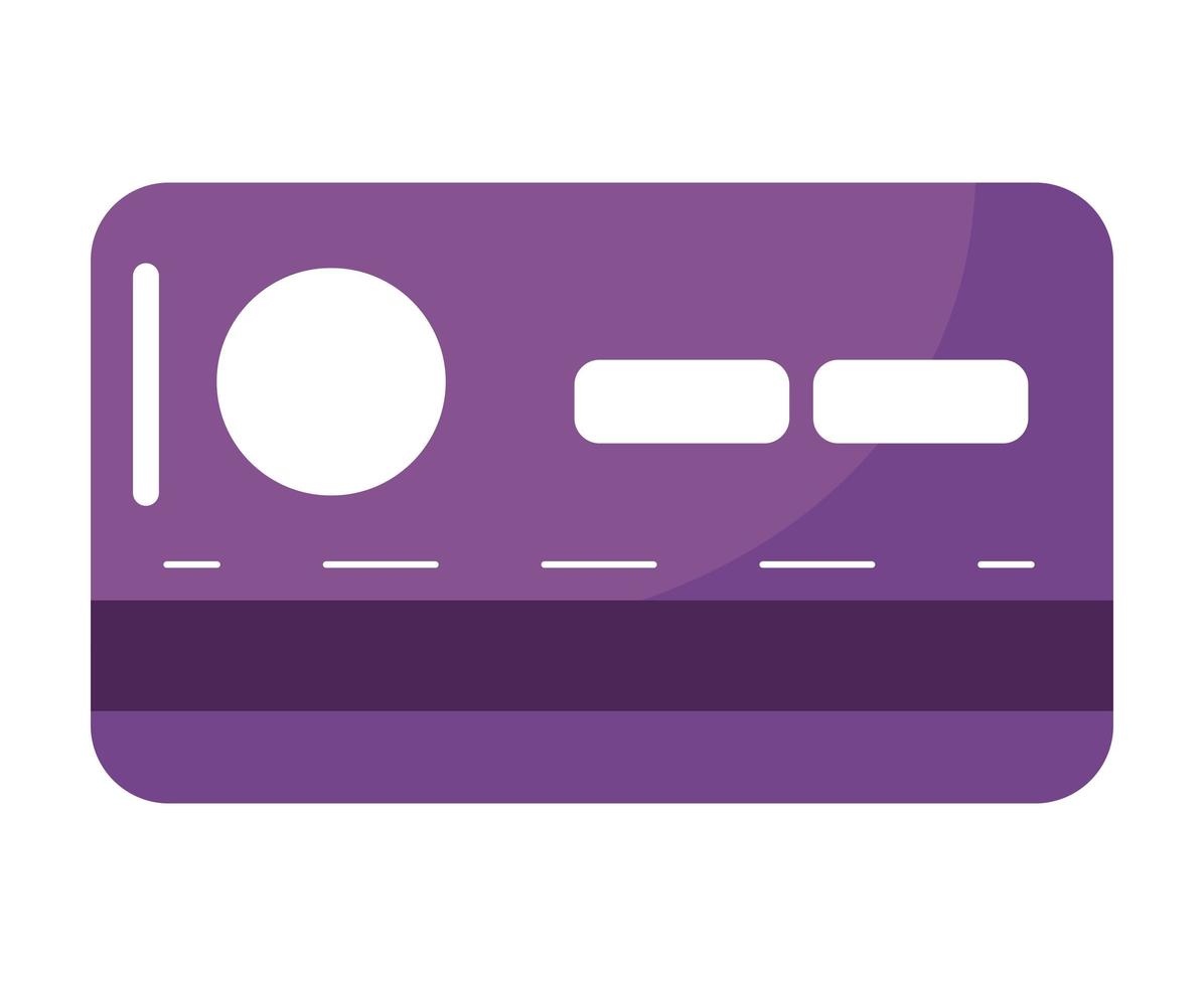 purple credit card vector