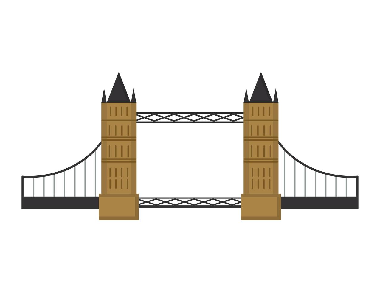 thames bridge design vector