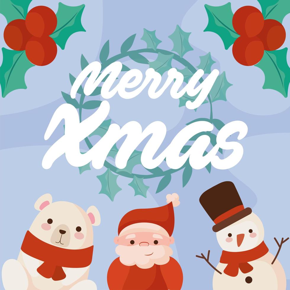 merry xmas illustration vector