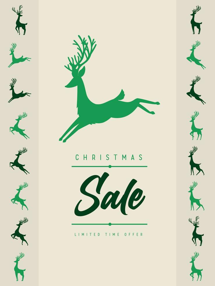 christmas sale cartel vector