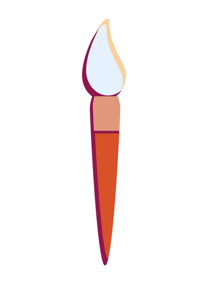 red wooden brush vector