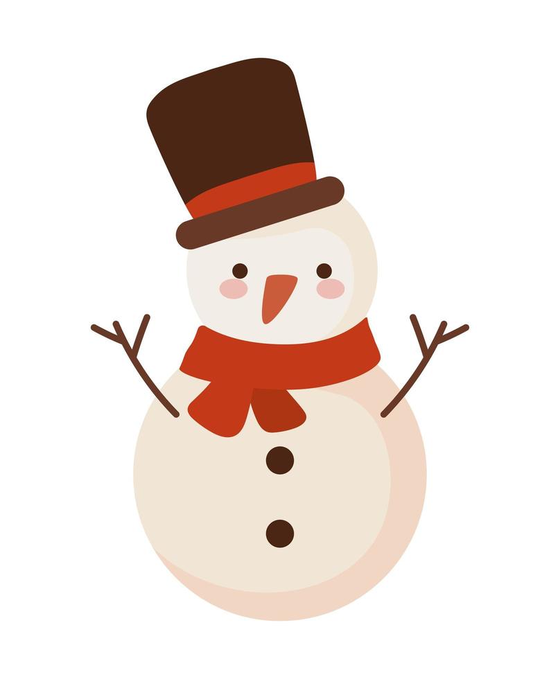 nice snowman illustration vector