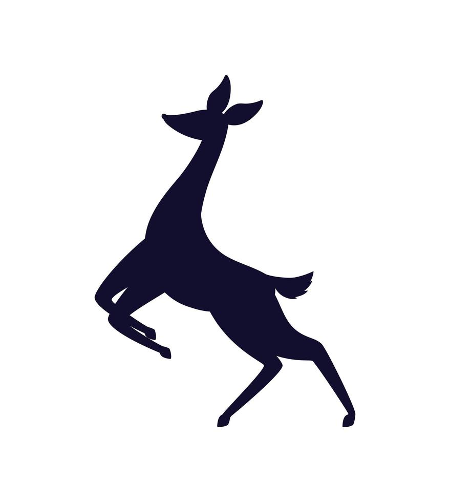 beautiful deer silhoutte vector