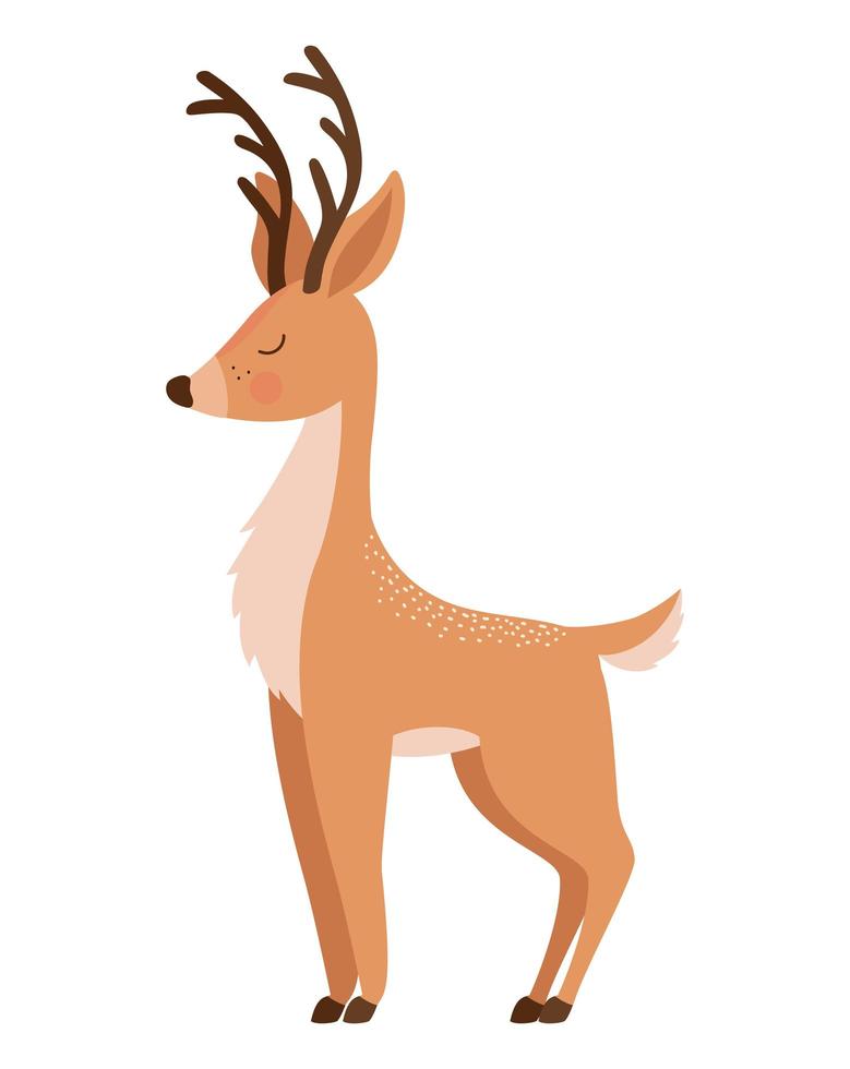 brown reindeer design vector