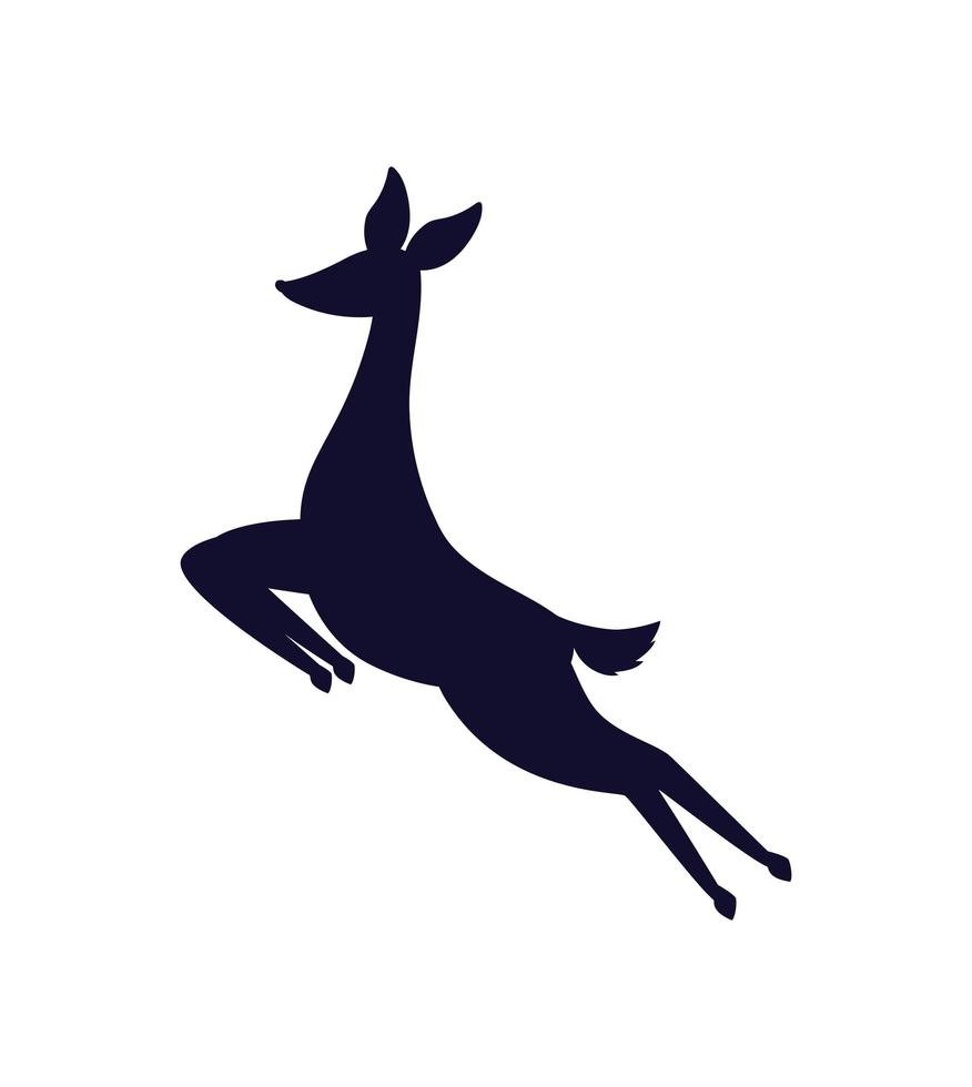 jumping deer illustration vector