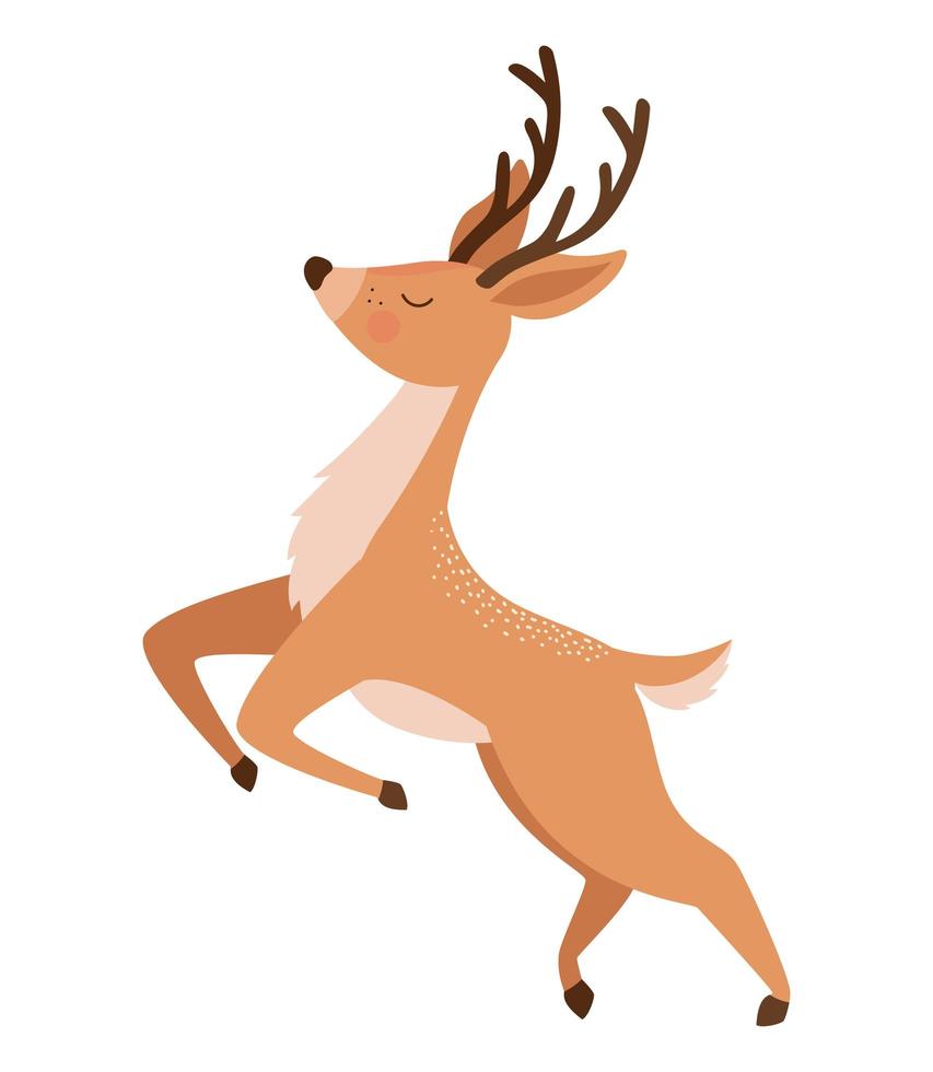 brown reindeer icon vector