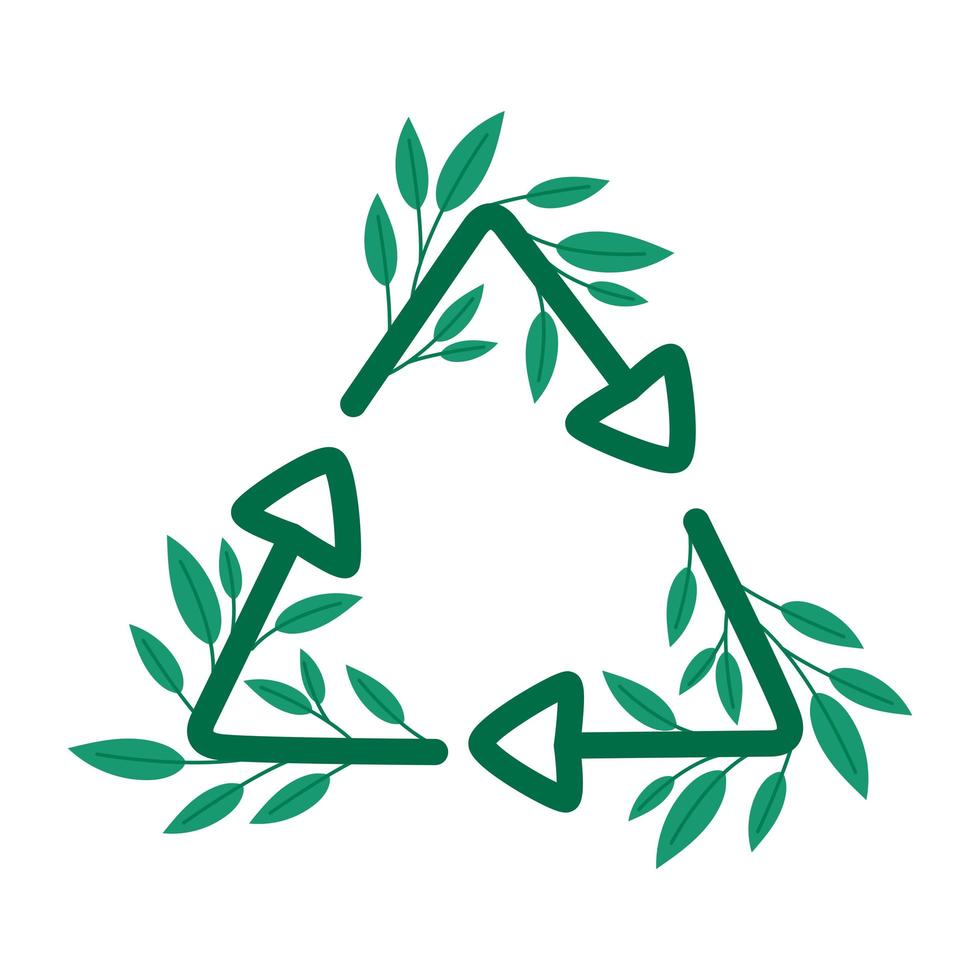 flourished recycling symbol vector